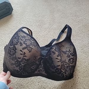 Cacique Lane Bryant Black Molded Lace Balconette bra 40DD